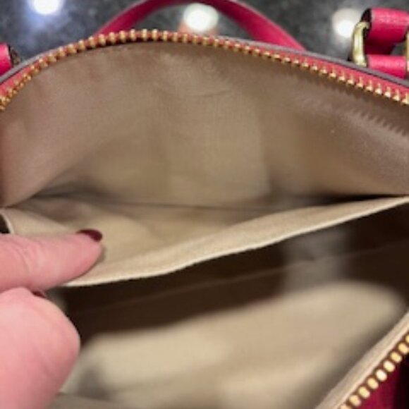 EUC Coach Saffiano Leather Satchel in Raspberry Pink - Picture 13 of 14